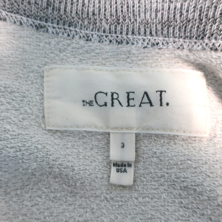 THE GREAT Star-Embroidered College Sweatshirt Heather Gray Size 3