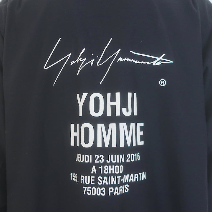 Yohji Yamamoto Pour Homme Long Staff Shirt Black Cotton Size 3