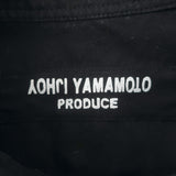 Yohji Yamamoto Pour Homme Long Staff Shirt Black Cotton Size 3