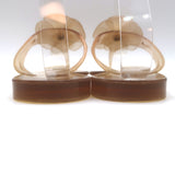 Chanel Jelly CC Camellia Thong Sandals Nude Size 39 Flat Flip Flops