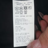 Yohji Yamamoto Pour Homme Long Staff Shirt Black Cotton Size 3