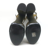 Saint Laurent Bianca 125 Crisscross Platform Sandals Olive Brown Satin Size 40