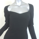 Dolce & Gabbana Long Sleeve Bustier Dress Black Stretch Jersey Size 42 NEW