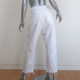 RE/DONE 70s High Rise Stove Pipe Jeans White Denim Size 32