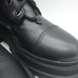 Zadig & Voltaire Ride Lace-Up High Combat Boots Black Leather Size 39