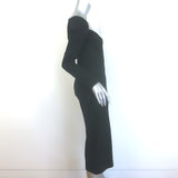 Dolce & Gabbana Long Sleeve Bustier Dress Black Stretch Jersey Size 42 NEW