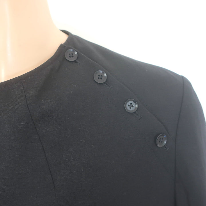 Yohji Yamamoto Pour Homme No.1 Embroidered Jacket Black Linen-Blend Size 4