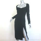 Dolce & Gabbana Long Sleeve Bustier Dress Black Stretch Jersey Size 42 NEW