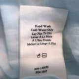 LoveShackFancy Edie Maxi Dress White/Blue Floral Print Cotton Size Extra Small