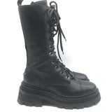 Zadig & Voltaire Ride Lace-Up High Combat Boots Black Leather Size 39