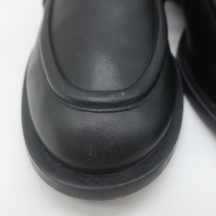 Stuart Weitzman Palmer High Shine Crystal-Trim Loafers Black Leather Size 10.5