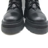 Zadig & Voltaire Ride Lace-Up High Combat Boots Black Leather Size 39