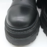 Zadig & Voltaire Ride Lace-Up High Combat Boots Black Leather Size 39