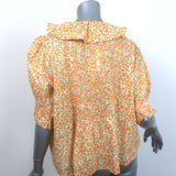 Doen Henri Clementine Ruffle Top Daisy Fields Floral Print Cotton Size Large NEW