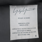 Yohji Yamamoto Pour Homme No.1 Embroidered Jacket Black Linen-Blend Size 4