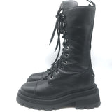 Zadig & Voltaire Ride Lace-Up High Combat Boots Black Leather Size 39