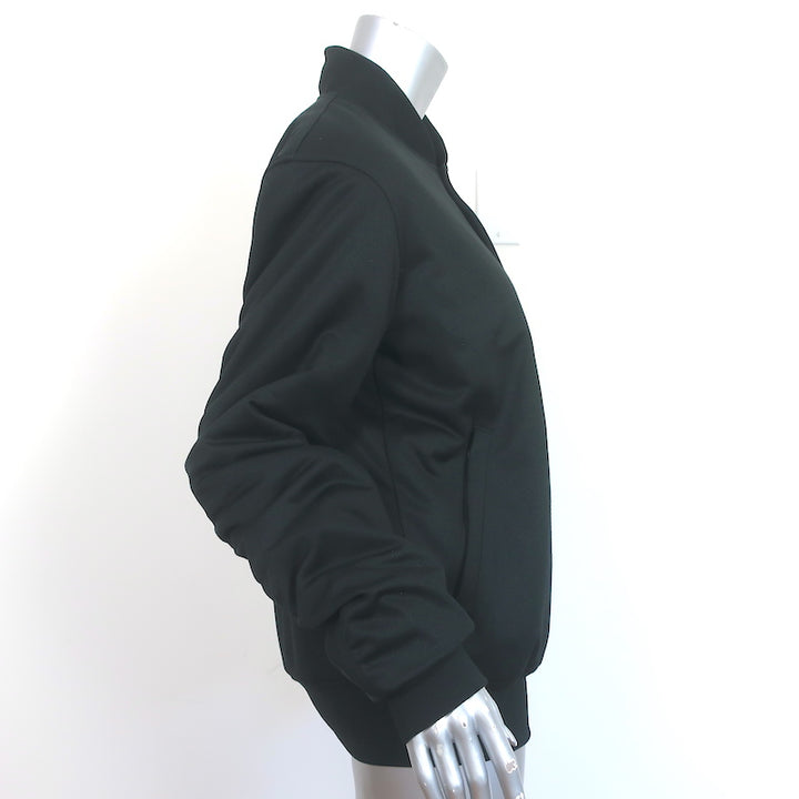 Adidas Trefoil Bomber Jacket Black Cotton-Blend Size Medium