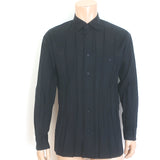 Issey Miyake Homme Plisse Long Sleeve Pocket Shirt Black Polyester Size 3