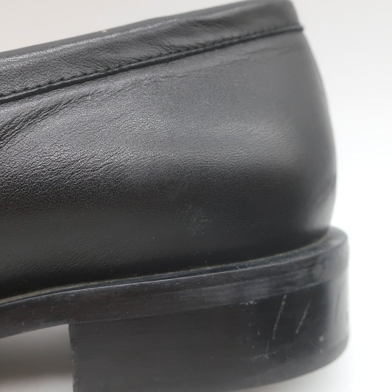 Stuart Weitzman Palmer High Shine Crystal-Trim Loafers Black Leather Size 10.5