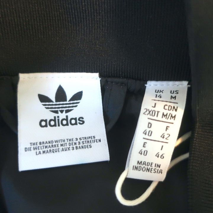 Adidas Trefoil Bomber Jacket Black Cotton-Blend Size Medium