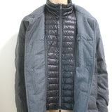 Moncler Vallier Quilted Down Coat Gray Wool Size 7