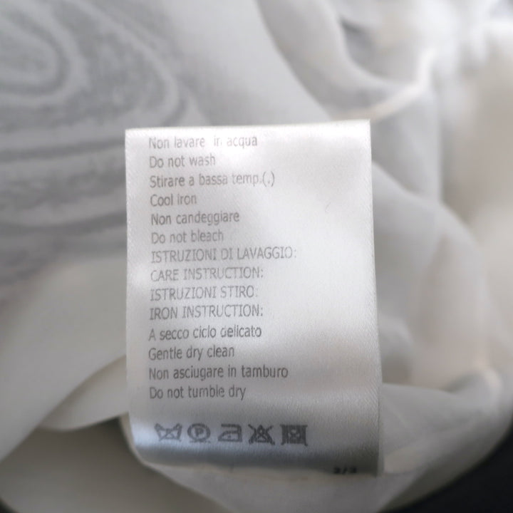 Giambattista Valli Mixed Print Jacquard Sleeveless Mini Dress White Size 42