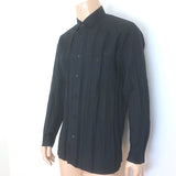 Issey Miyake Homme Plisse Long Sleeve Pocket Shirt Black Polyester Size 3