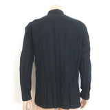 Issey Miyake Homme Plisse Long Sleeve Pocket Shirt Black Polyester Size 3