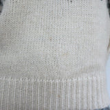 NSF Fair Isle Sweater Ivory/Gray Cotton-Wool Size Small