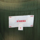 XIRENA Lennox Tiered Midi Dress Green Cotton Gauze Size Medium