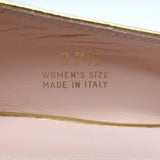 Roger Vivier Gommettine Pointed Toe Ballet Flats Gold Metallic Leather Size 37.5