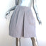 Prada Pleated Skirt Gray Embossed Silk-Blend Size 38