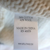NSF Fair Isle Sweater Ivory/Gray Cotton-Wool Size Small