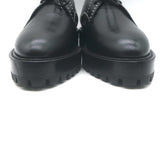 Alaia Eyelet-Embellished Derby Loafers Black Leather Size 39