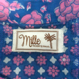Mille Short Sleeve Dress Blue/Pink Floral Print Cotton One Size
