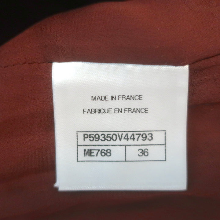 Chanel 18A Paris-Hamburg  Tweed Double Breasted Jacket Dark Red Size 36