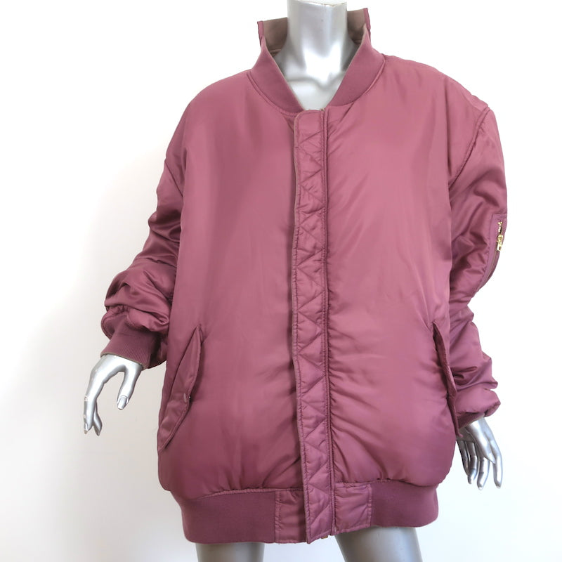 Celebrity Vetements E x Bomber MA-1 Industries – Alpha Jacket Pink Size Owned Reversible