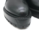 Alaia Eyelet-Embellished Derby Loafers Black Leather Size 39