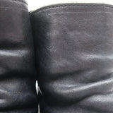 Fiorentini + Baker Elina Eternity Back-Zip Ankle Boots Black Leather Size 38/9