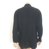 Yohji Yamamoto Pour Homme Double Collar Shirt Black Tencel Size 2 NEW