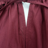 Ulla Johnson Arina Flutter Sleeve Tie-Waist Midi Dress Claret Cotton Size 6