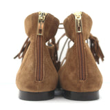 L.K. Bennett Gladiator Sandals Brown Suede Size 40 Lace-Up Flats