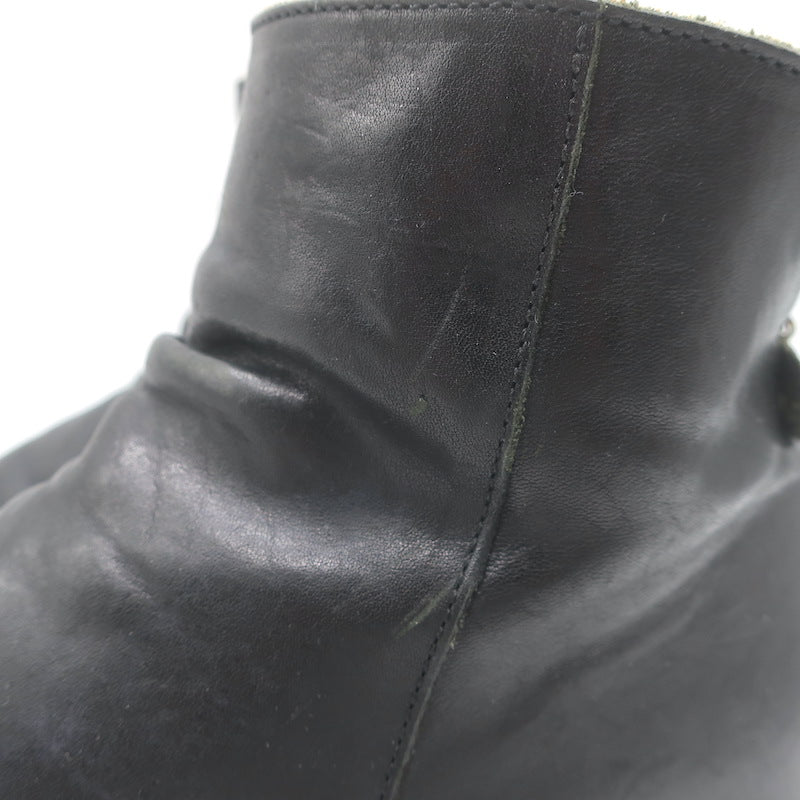Fiorentini + Baker Elina Eternity Back-Zip Ankle Boots Black Leather Size 38/9