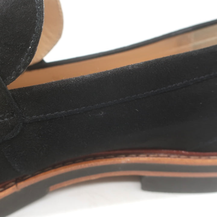 Stuart Weitzman Mocpearl Loafers Black Suede Size 11