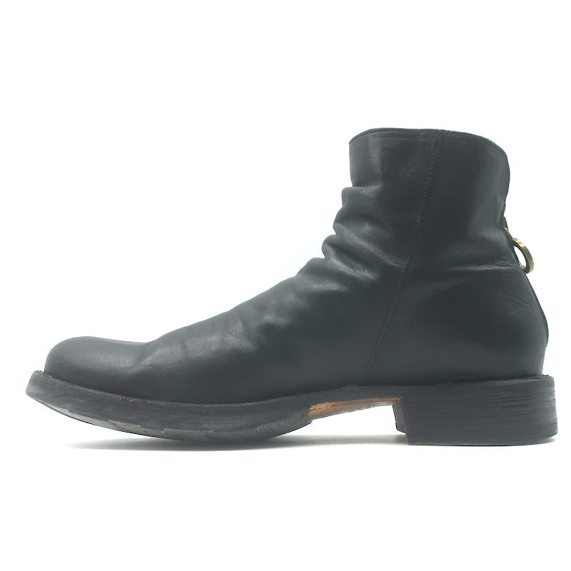 Fiorentini + Baker Elina Eternity Back-Zip Ankle Boots Black Leather Size 38/9