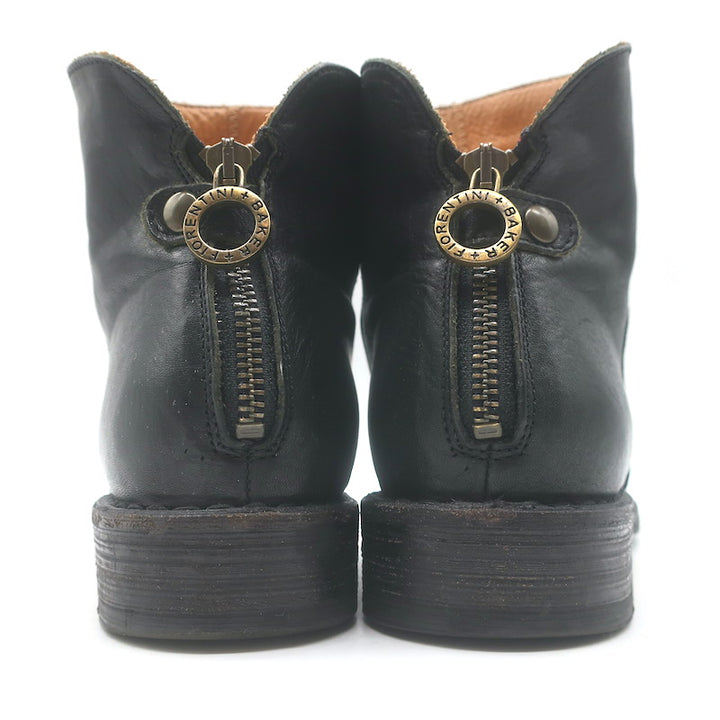 Fiorentini + Baker Elina Eternity Back-Zip Ankle Boots Black Leather Size 38/9