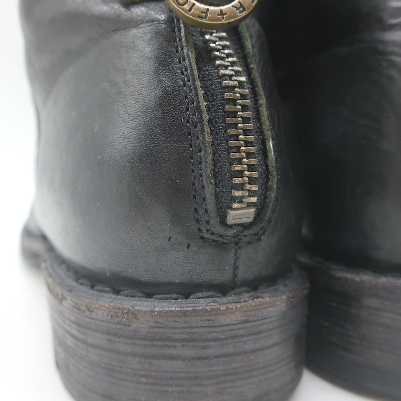 Fiorentini + Baker Elina Eternity Back-Zip Ankle Boots Black Leather Size 38/9