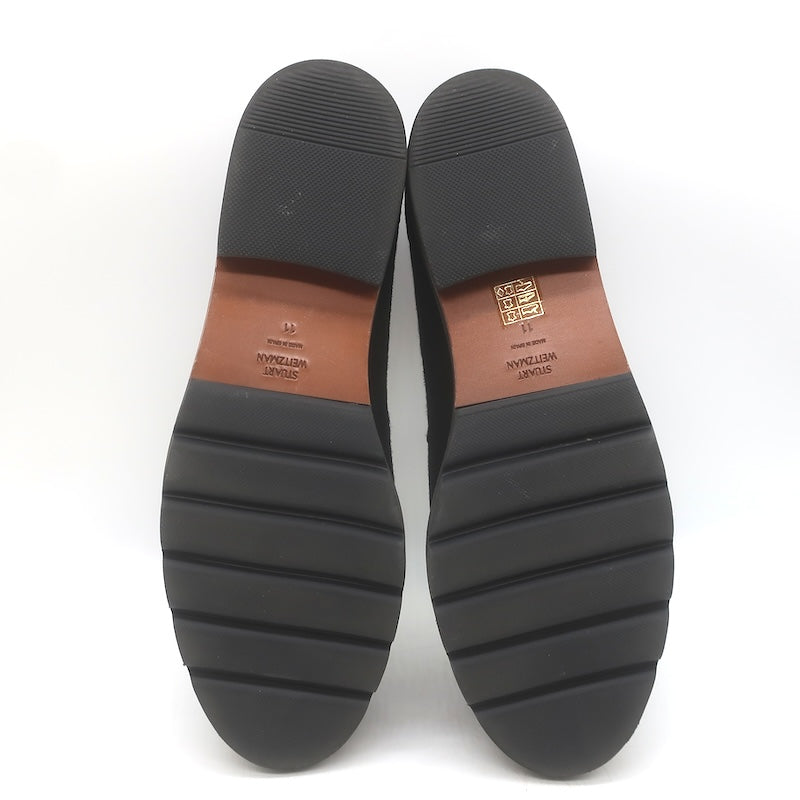 Stuart Weitzman Mocpearl Loafers Black Suede Size 11