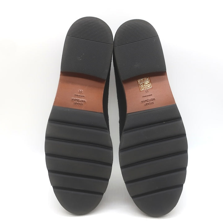Stuart Weitzman Mocpearl Loafers Black Suede Size 11
