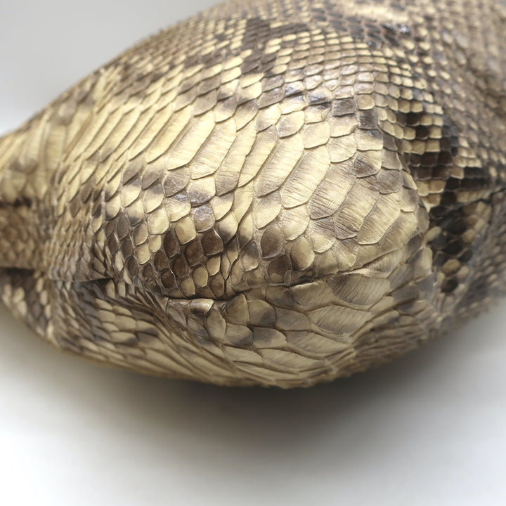 Devi Kroell Snakeskin Large Hobo Bag Ivory